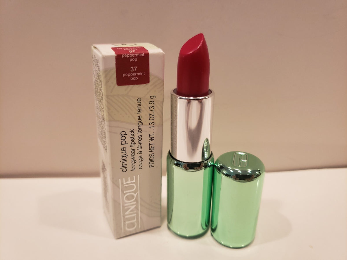 Clinique Longwear Lipstick Shade 37 Peppermint Pop Satin 0.13 Oz - New