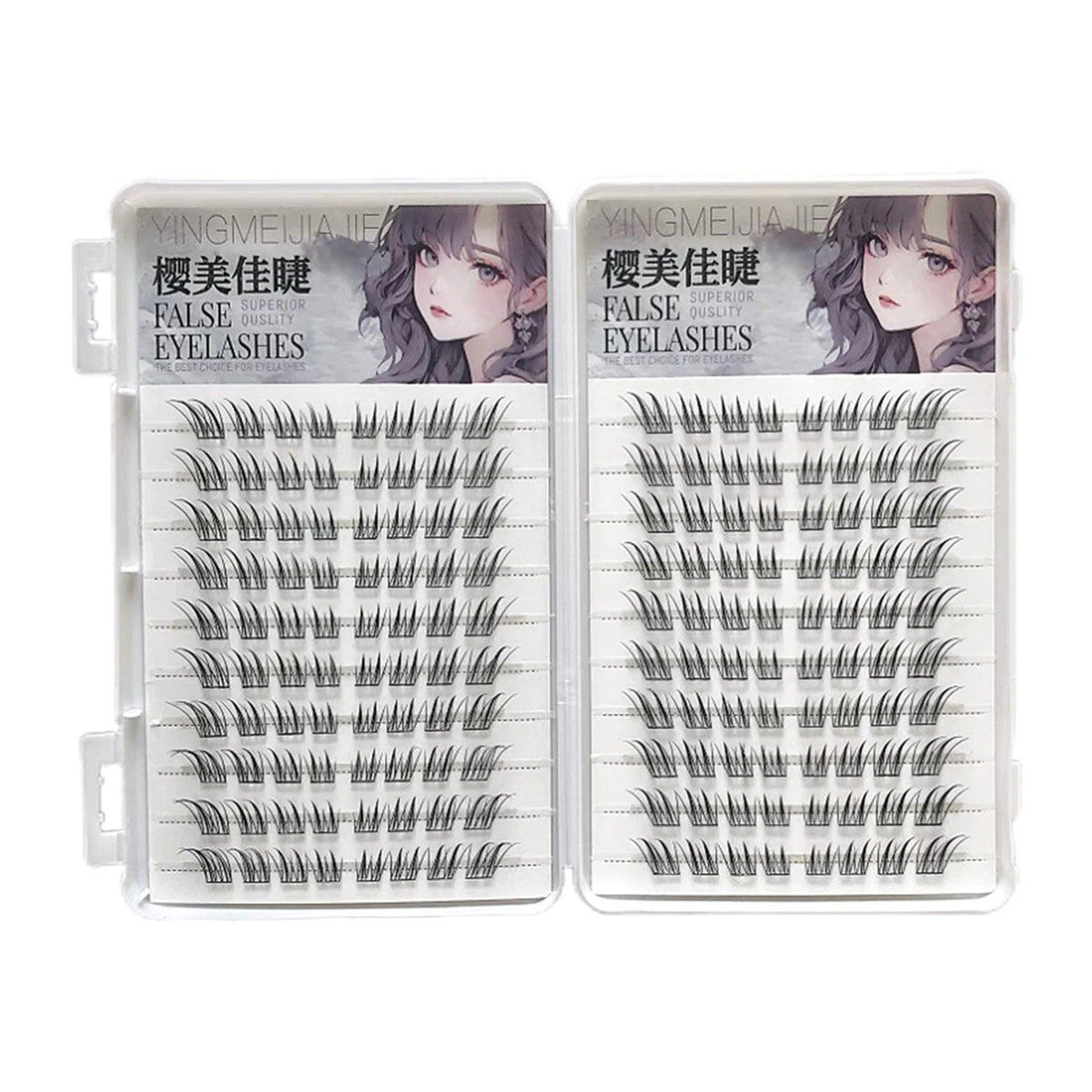 DIY Self-Adhesive Eyelash Cluster Kit - Natural 7-13mm False Lashes, Reusable