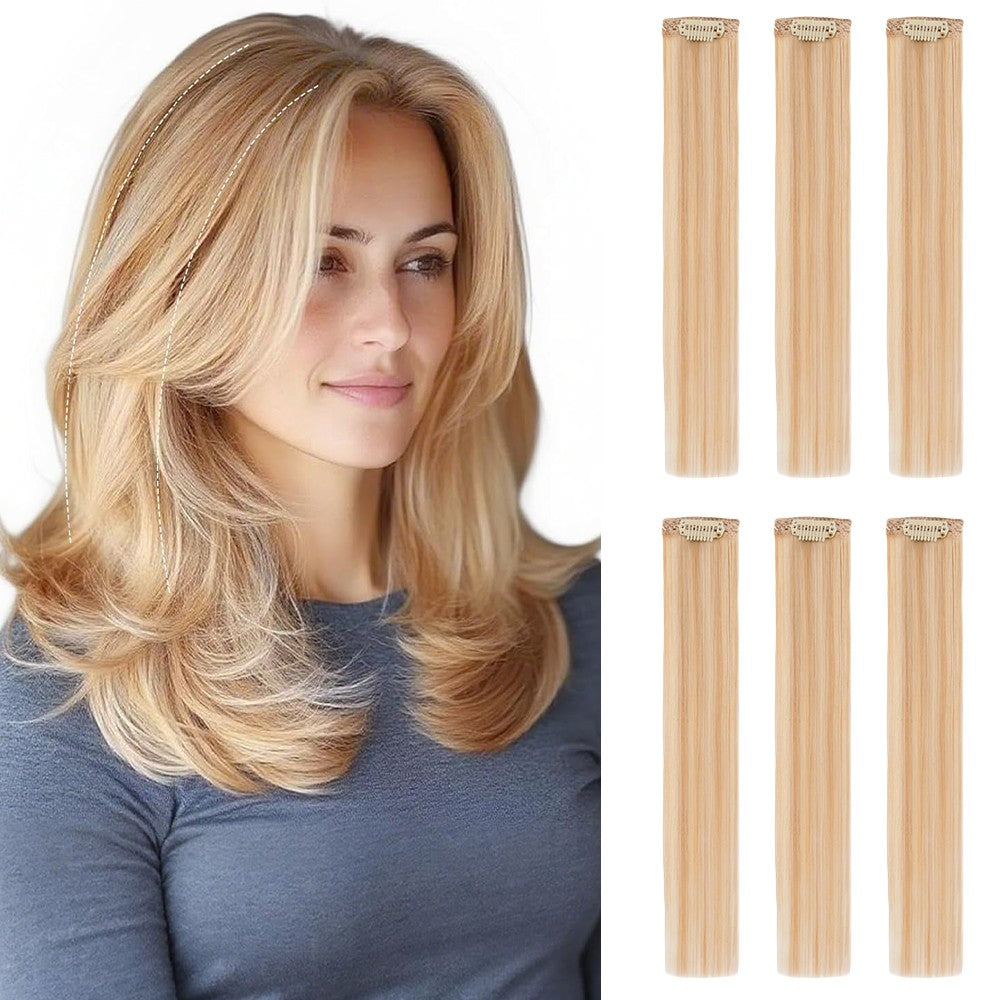 Clip-In Hair Topper Remy Human Hair Short Mini Patches for Volume & Coverage