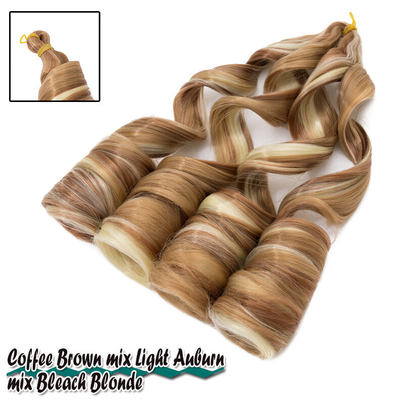 French Curl Braiding Hair Extensions - Pre-Stretched Synthetic 24 Inch