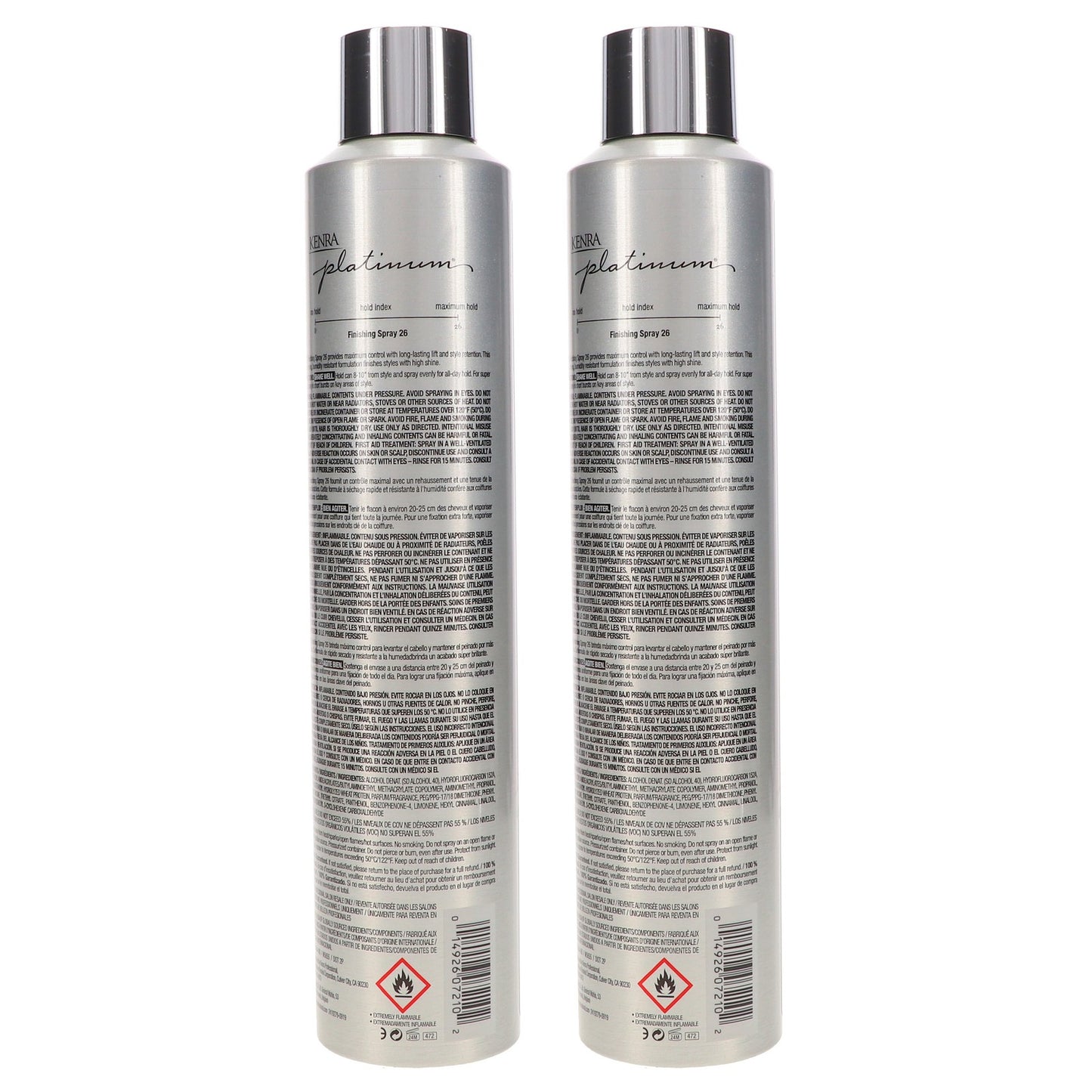 Kenra Platinum Finishing Hair Spray #26 10 oz - 2 Pack Strong Hold & Shine
