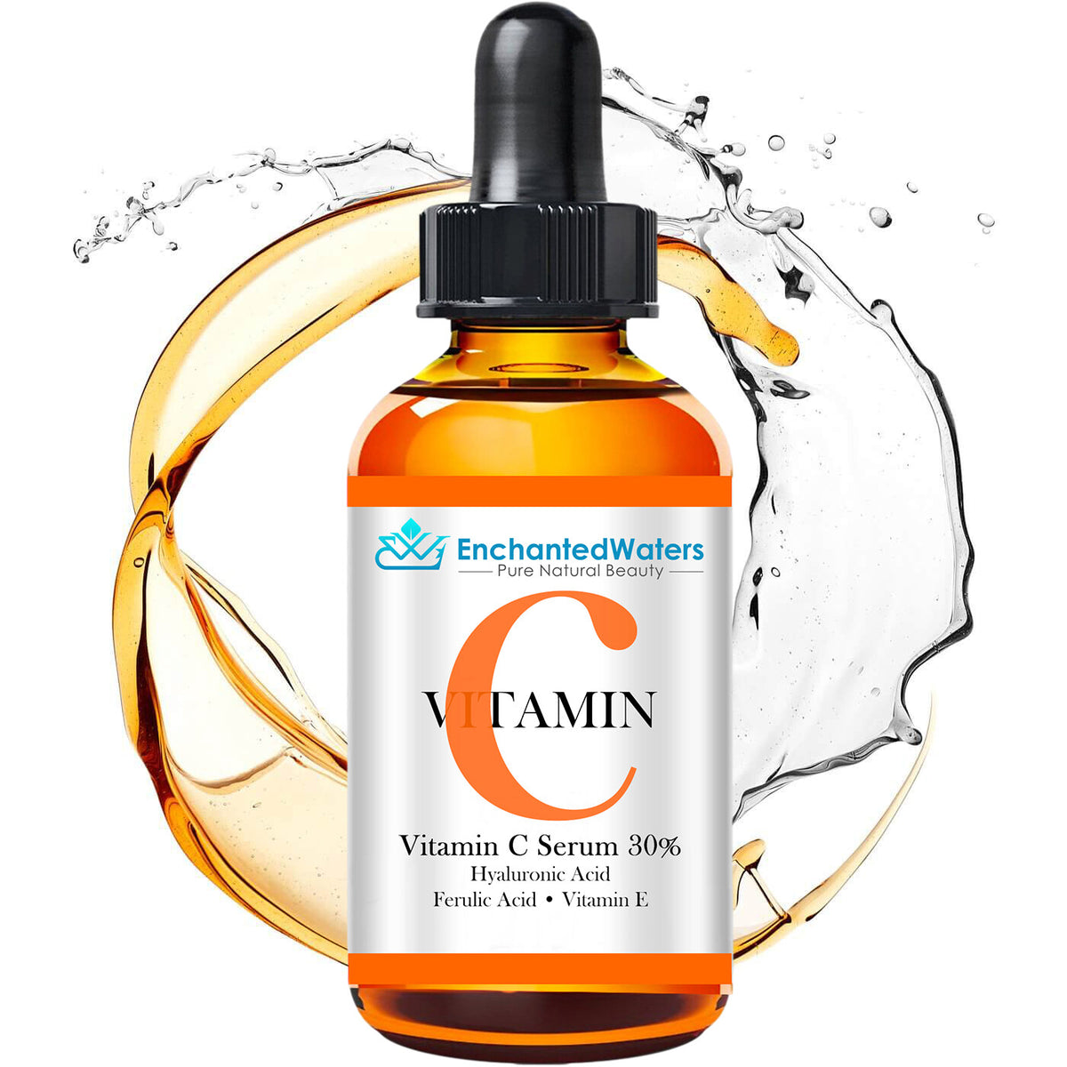 Vitamin C Serum 30% with Hyaluronic & Ferulic Acid - Anti-Aging Skin Care