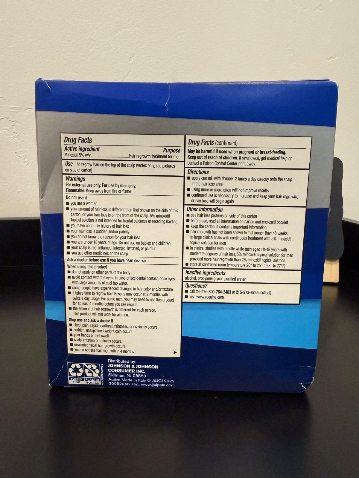 Rogaine Extra Strength 5% Minoxidil Topical Solution Men 3 Month