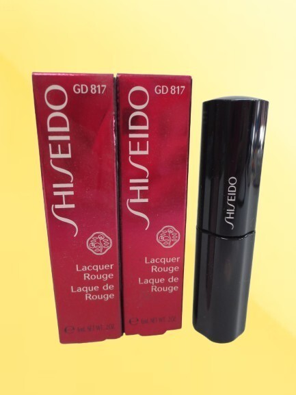 Shiseido Lacquer Rouge Lipstick GD817 0.2 oz Set of 2 - Red Lip Color