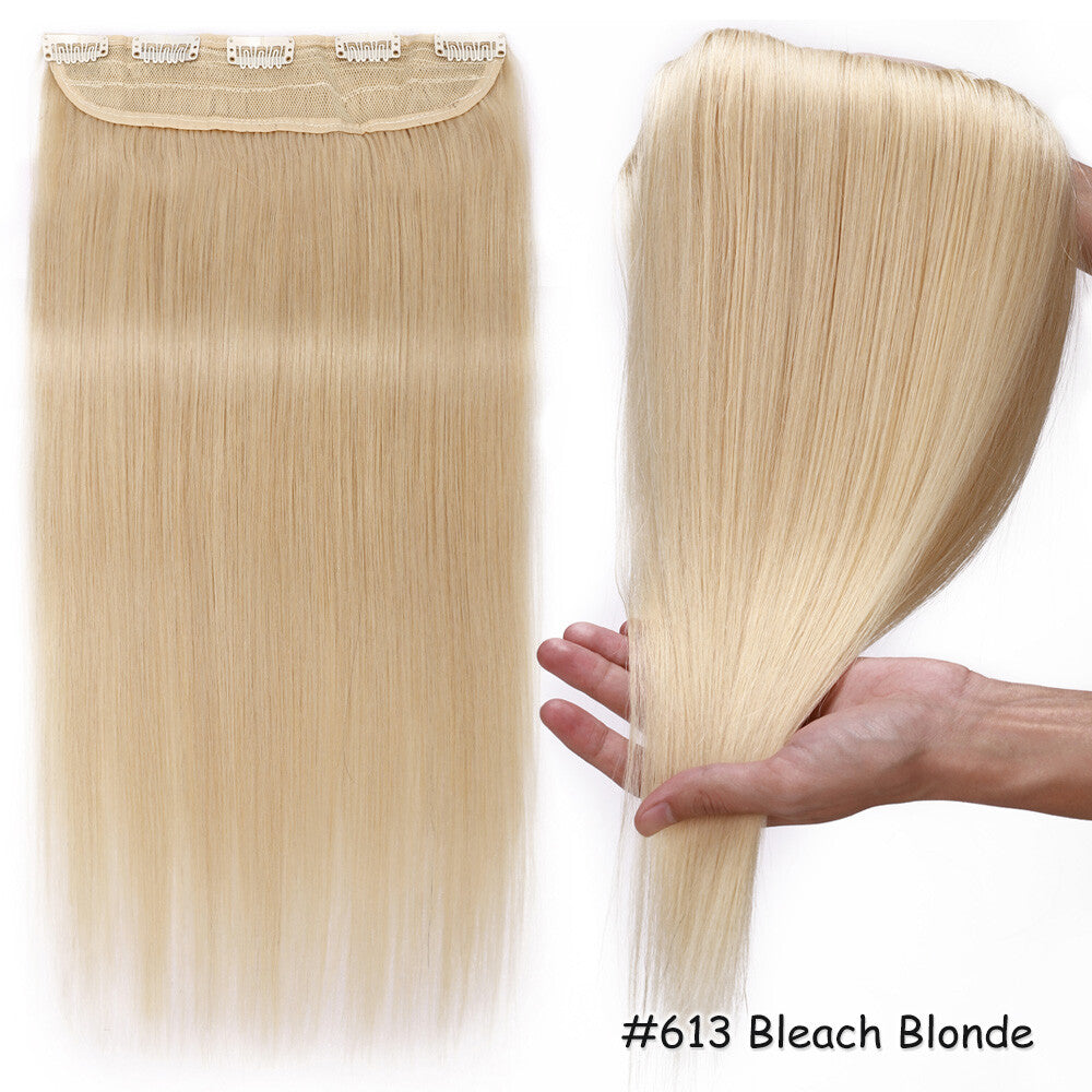 Clip-In Human Hair Extensions Full Head Highlight Straight