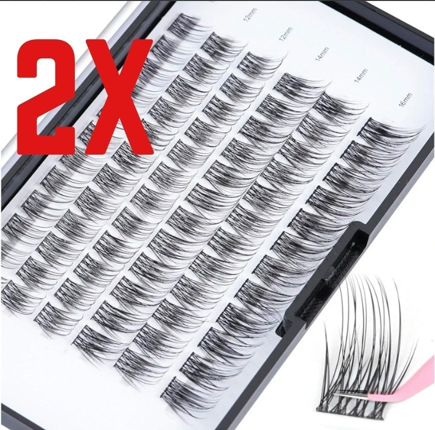 DIY Eyelash Extension Clusters - 72pcs Soft Lash Fans, 10-16mm Mix