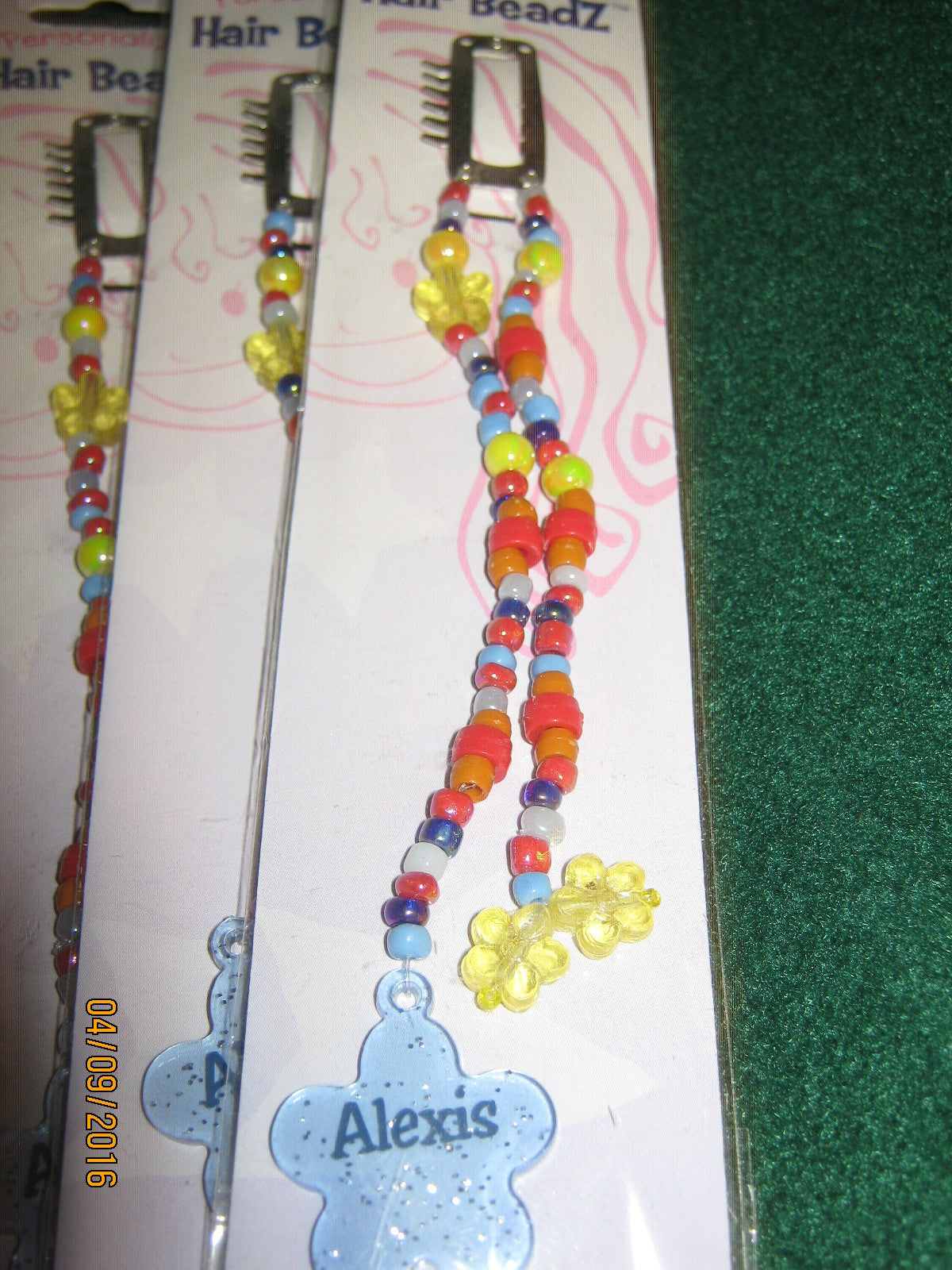 (20) "ALEXIS" Hair Beads - BLUE- Stravina / Beadz Children 4 & Up
