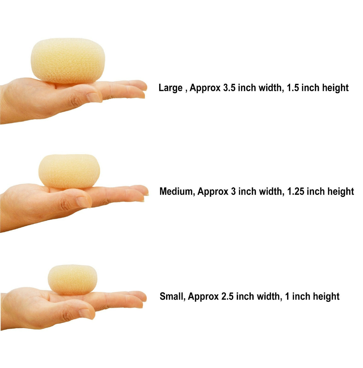 3pcs Hair Donuts Bun Maker Ring Style Mesh Chignon Ballet Dance Sock