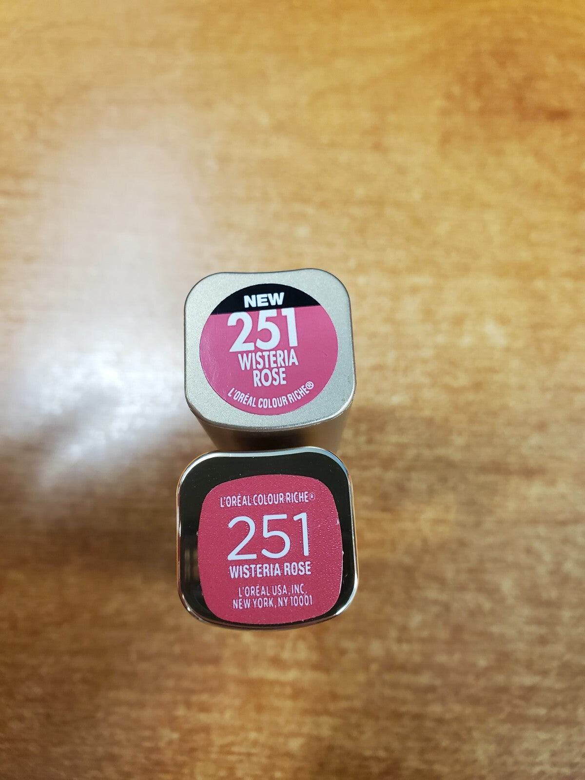 2 Pack Satin Lipstick #251 Wisteria Rose - Moisturizing, Long-Lasting Makeup
