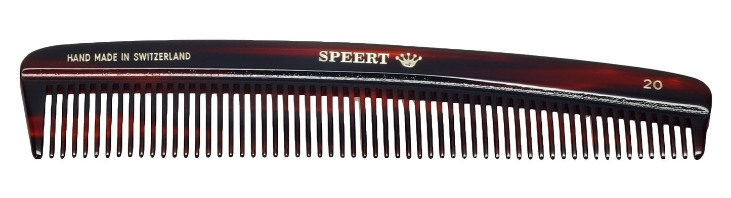 Handmade Swiss Tortoise Shell Comb 6.4 Inch Havana Brown Gold Hair Accessory