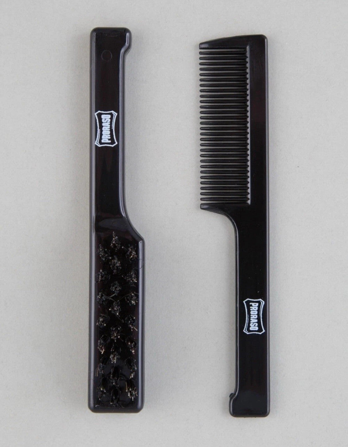 Travel Mustache Comb and Beard Brush Set - Compact Facial Grooming Kit
