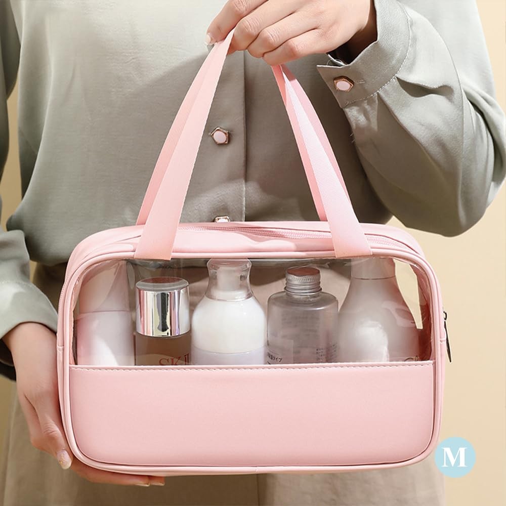 Large Clear Toiletry Bag Set - 3 Pcs Waterproof Travel Organizer for Women