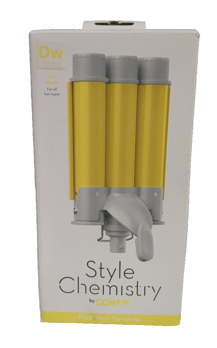 Triple Barrel Deep Waver Attachment for Hair Styling - 1 1/4" 5-Piece Set