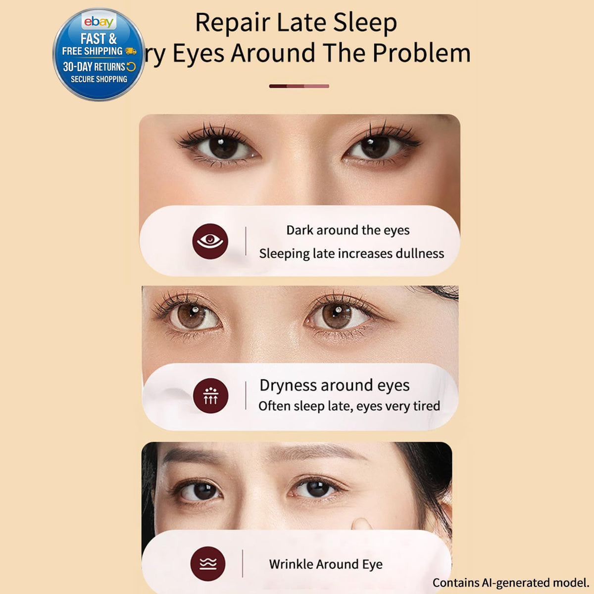 Anti-Aging Eye Cream for Dark Circles & Puffiness - 0.68 Fl Oz