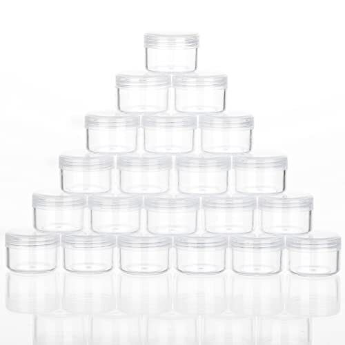 Mini 5g Sample Containers with Lids - Reusable Plastic Makeup Jars for Cosmetics