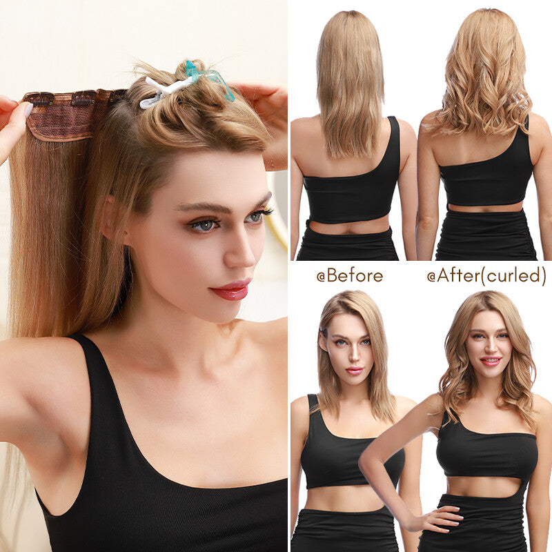 Remy Human Hair Extensions - Clip-In Full Head Set, 3/4 Thickness, 10-40 Inches