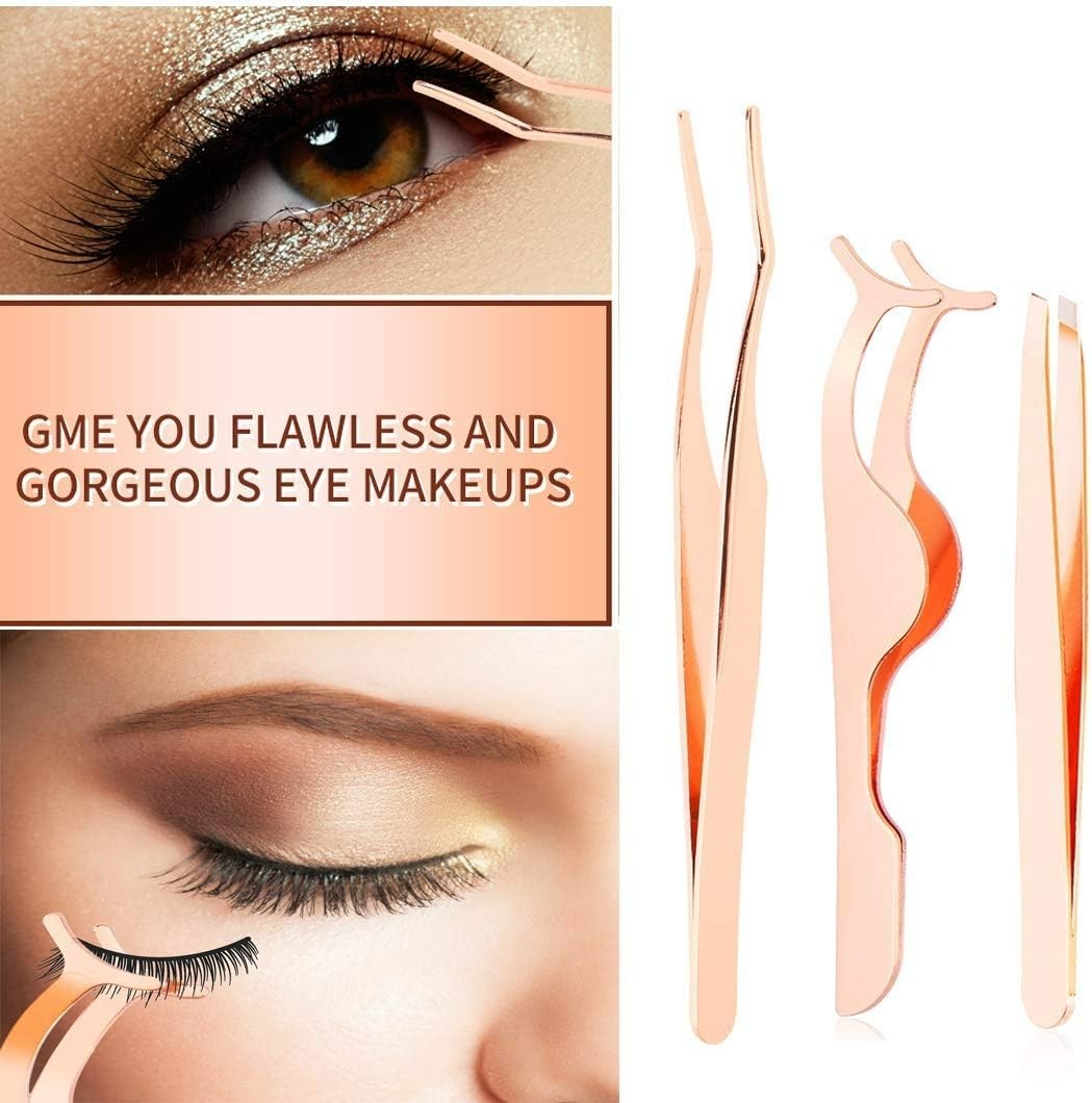 5-Piece Stainless Steel Eyelash & Eyebrow Grooming Kit for Women