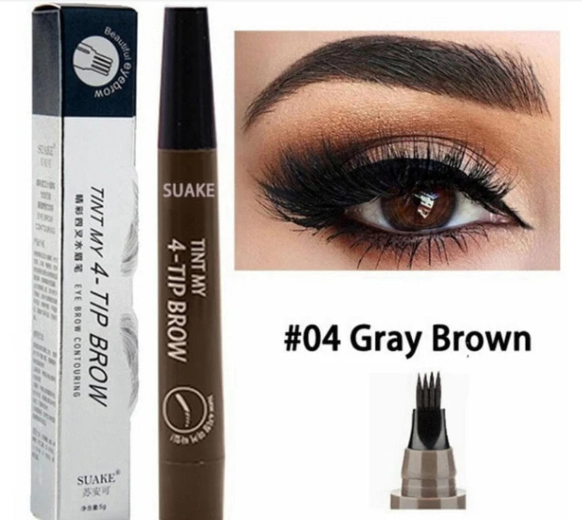 Liquid Eyebrow Pen Waterproof Microblading Tint - Dark Brown