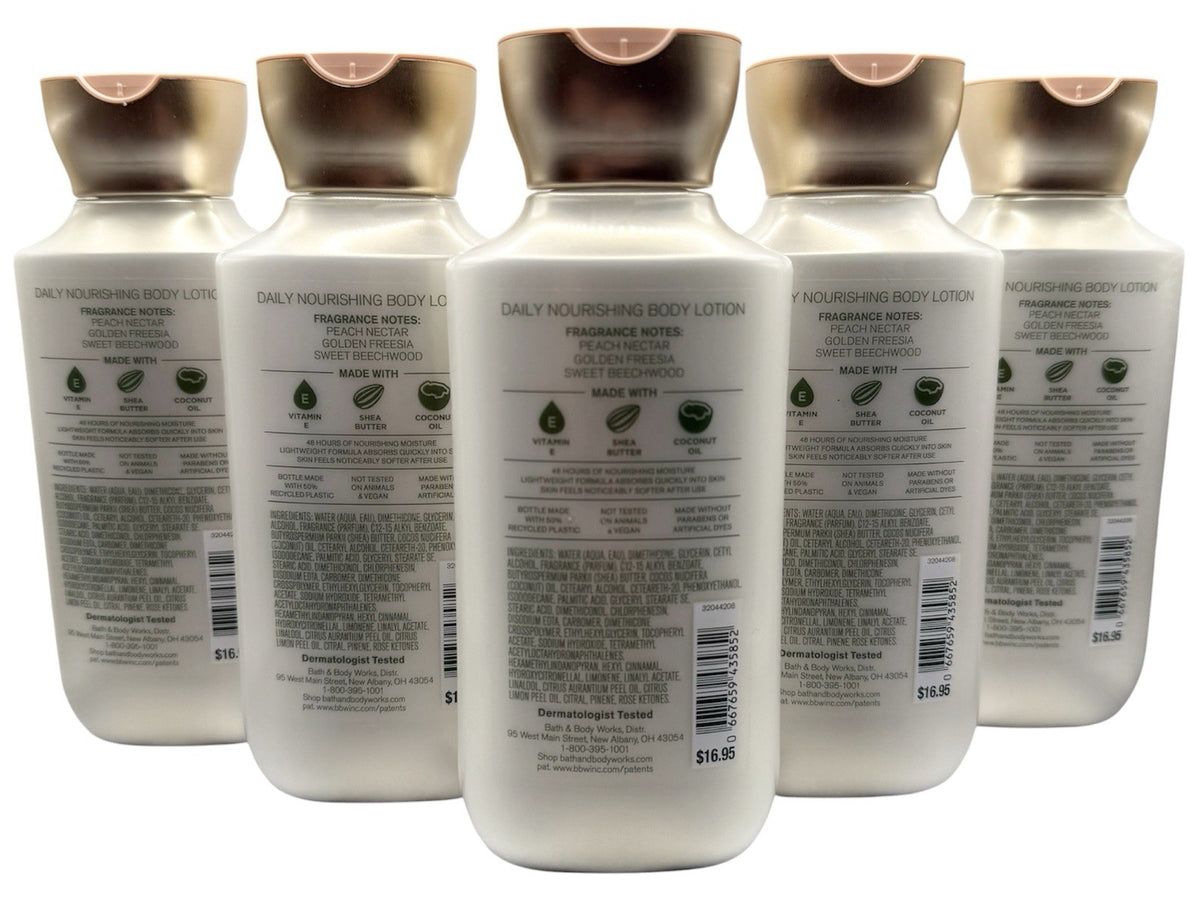 5 Bath & Body Works PEACH BLOSSOM NECTAR Lotion 8oz | NEW