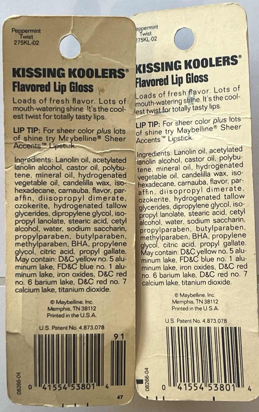 Maybelline Kissing Koolers Peppermint Twist Lip Balm Set - Discontinued Vintage Packaging
