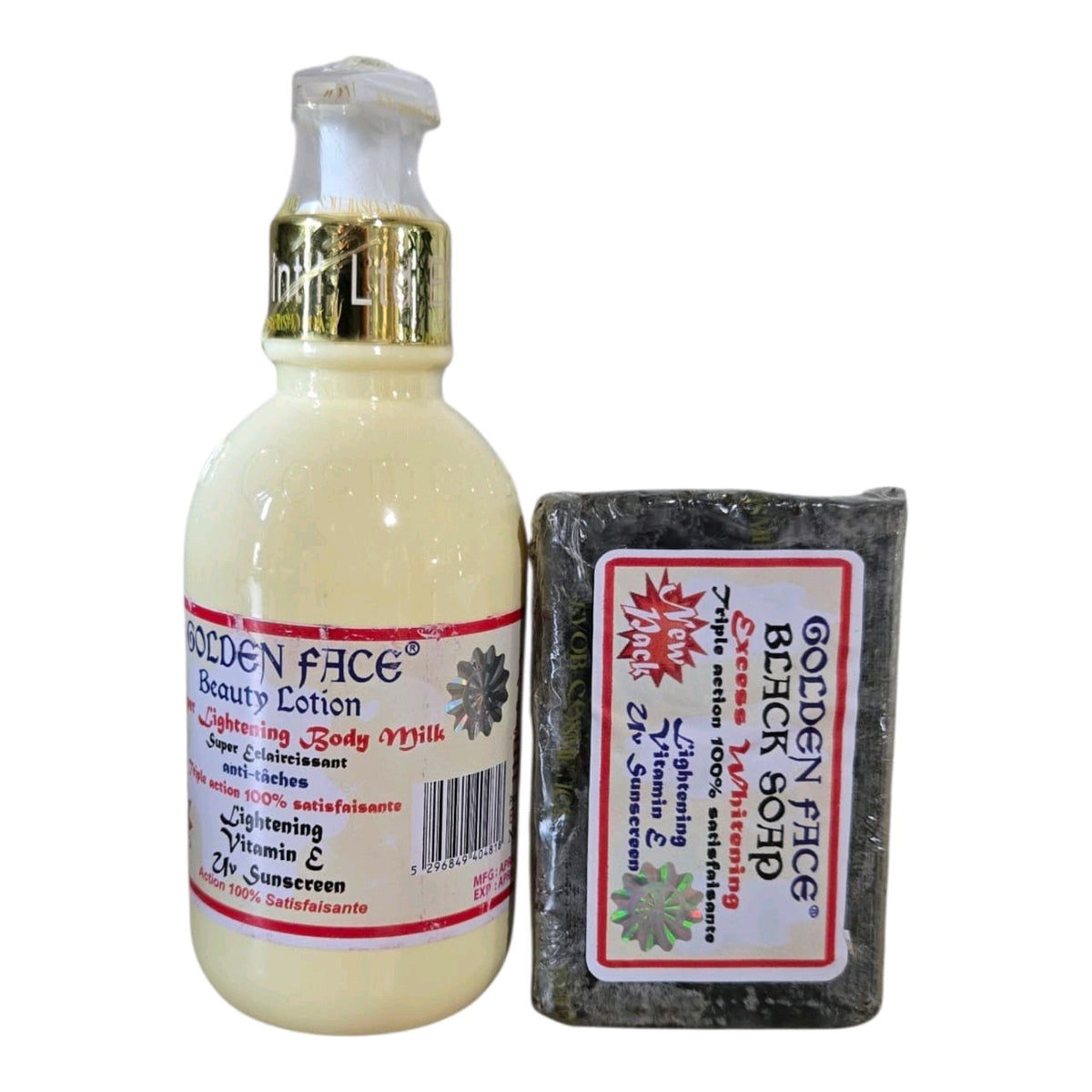 Golden Face Body Lotion with Vitamin E and Black Soap - 250ml Serum