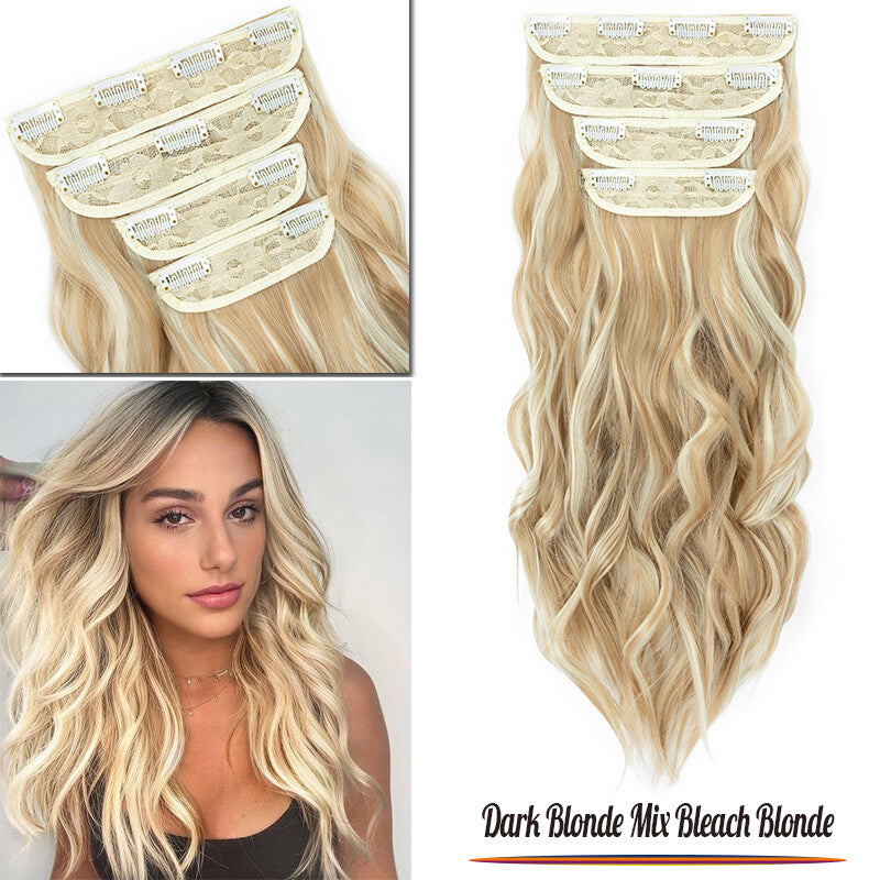 Double Weft Clip-In Human Hair Extensions Full Head - Multiple Colors & Lengths