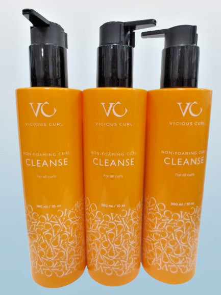 Vicious Curl Non-Foaming Curl Cleanse - 10 oz (Pack of 3)