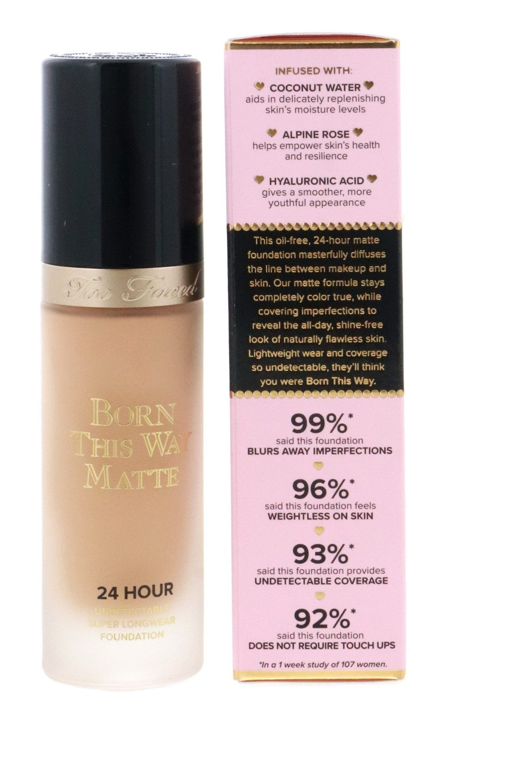 Soft Matte Foundation Light Beige 1 oz - Blurs Pores & Controls Shine