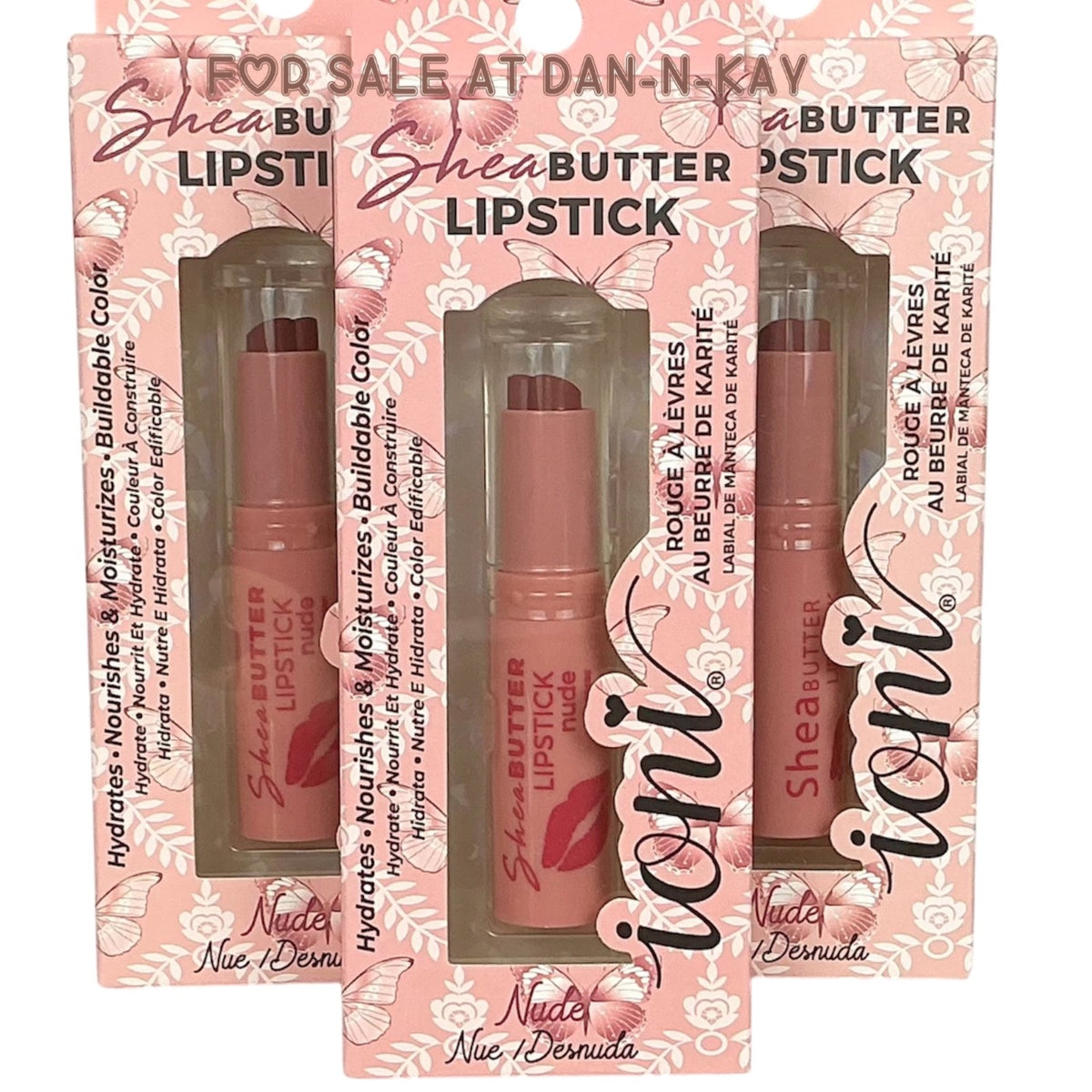 Buildable Shea Butter Lipstick Set - Nude, Hydrating, 3-Pack