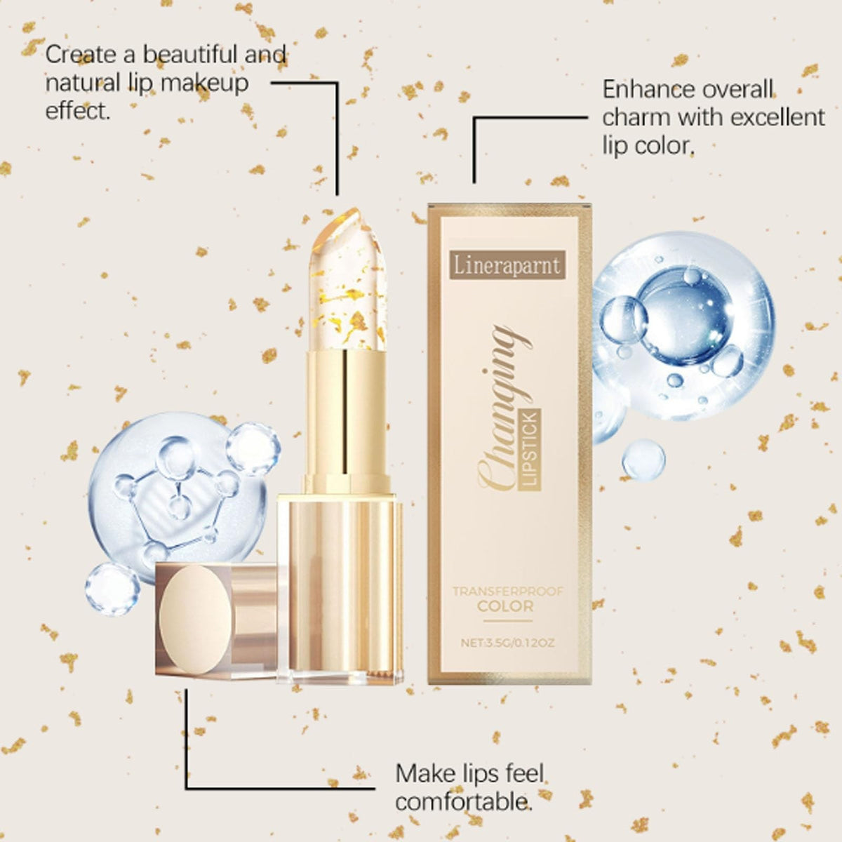 Color Changing Lipstick with Transfer Proof & Hydrating Formula - 1 Fl Oz