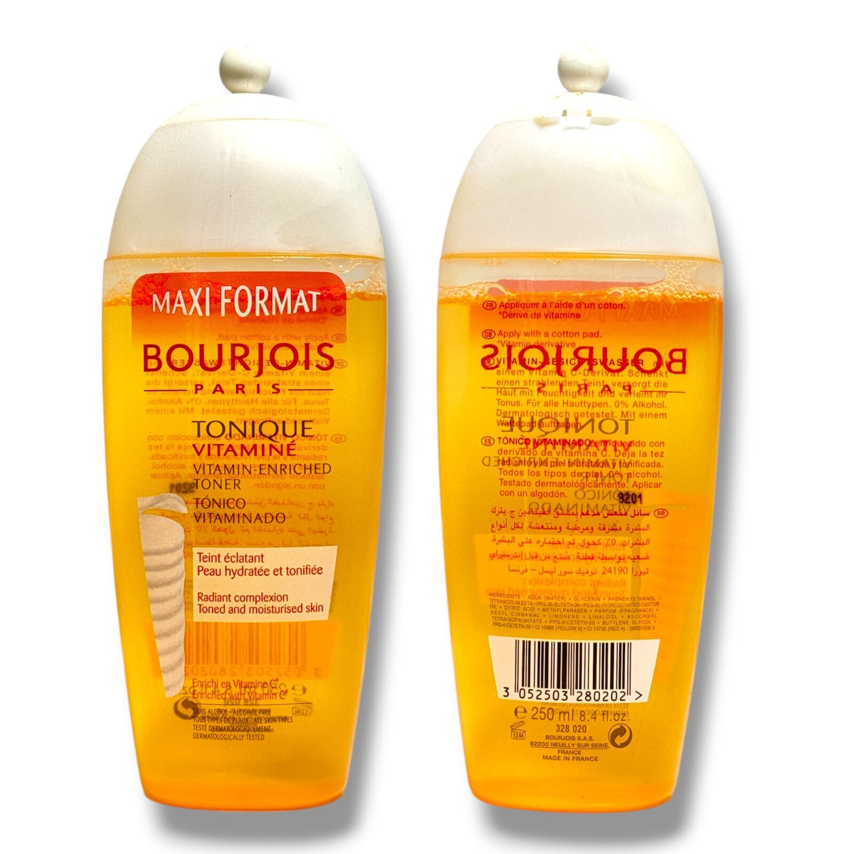 Bourjois Vitamin-Enriched Toner 250ml – Lot of 2