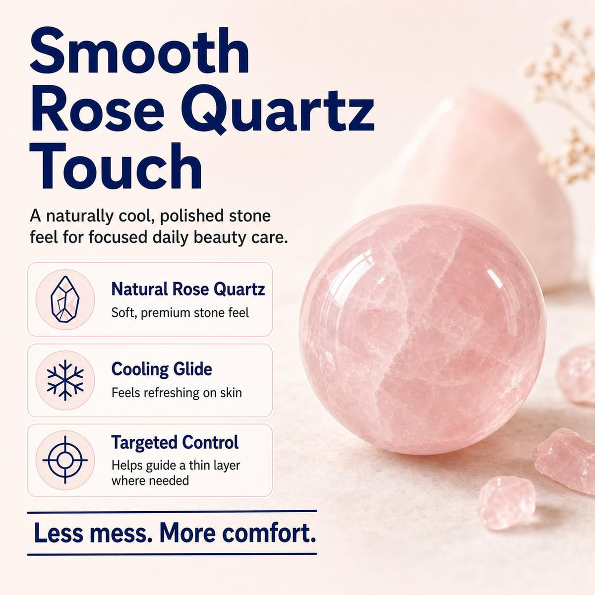 Castor Oil Roll-On with Rose Quartz - 1.7 Fl Oz Moisturizing Skin & Hair Treatment
