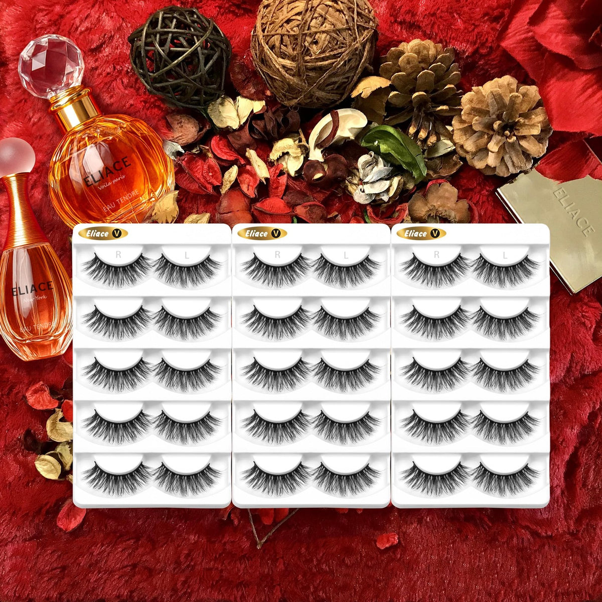 15 Pairs 13MM Natural Look False Eyelashes - Fluffy, Reusable, Cruelty-Free