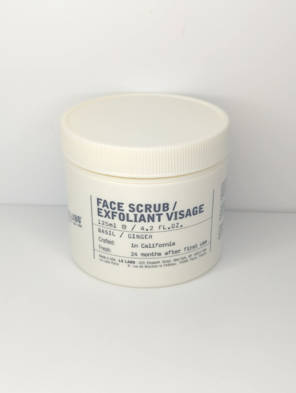 Le Labo Face Scrub Exfoliant Visage Basil / Ginger 4.2 oz NEW