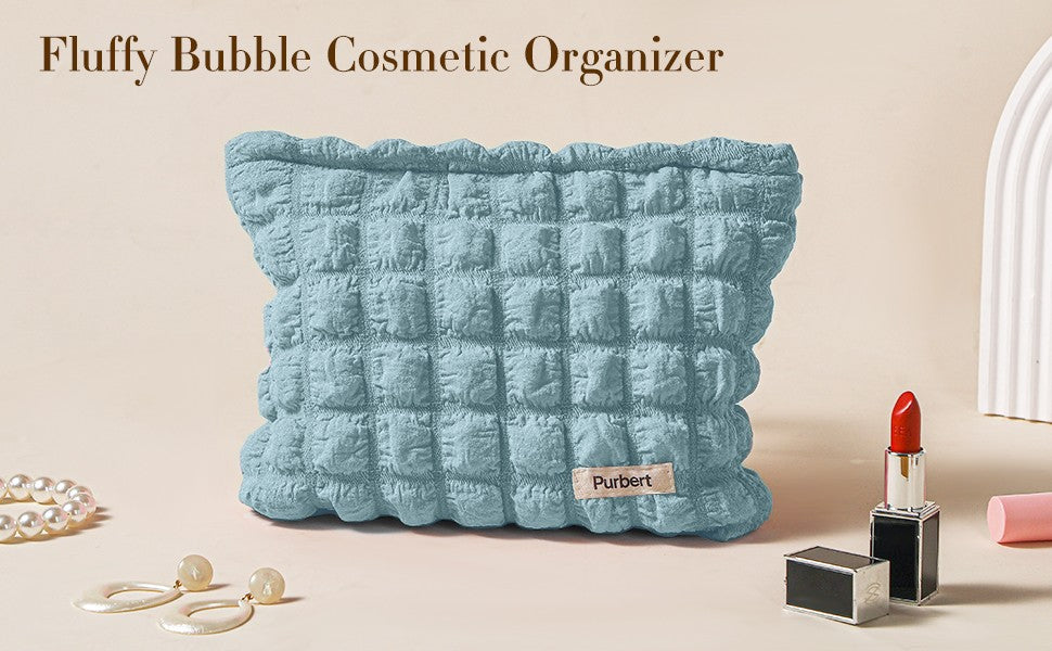 Large Capacity Bubble Cloud Makeup Bag - Travel Cosmetic Organizer