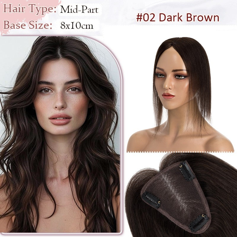 Women Clip-in Hairpiece for Hair Loss & Volume - 100% Remy Human Hair