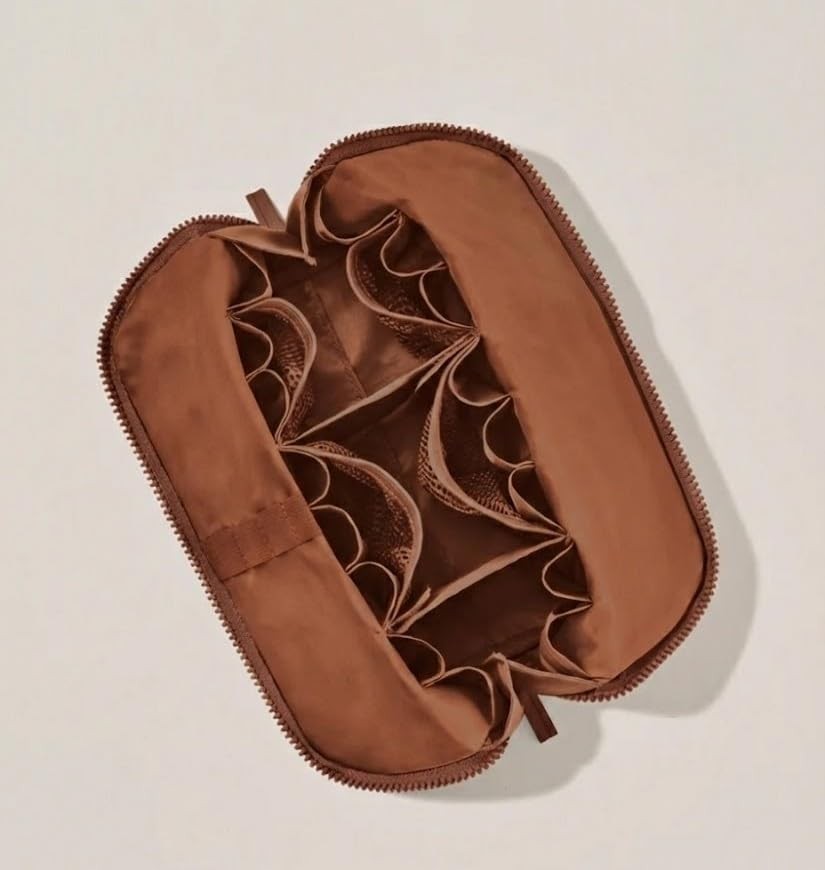 Standing Foldable Makeup Bag - Large Vertical Design, Full-Size Fit