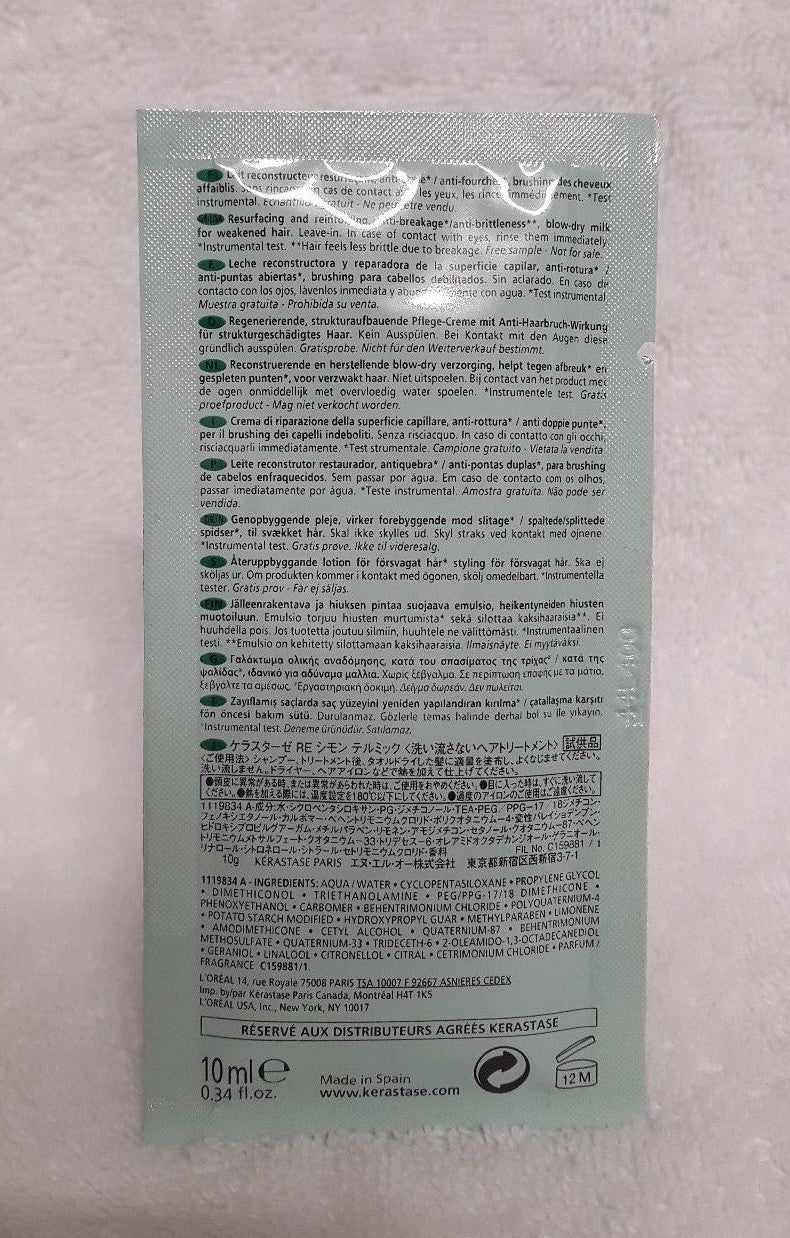 Kerastase Resistance Ciment Thermique Anti-Breakage Hair Milk - 6 Sachets