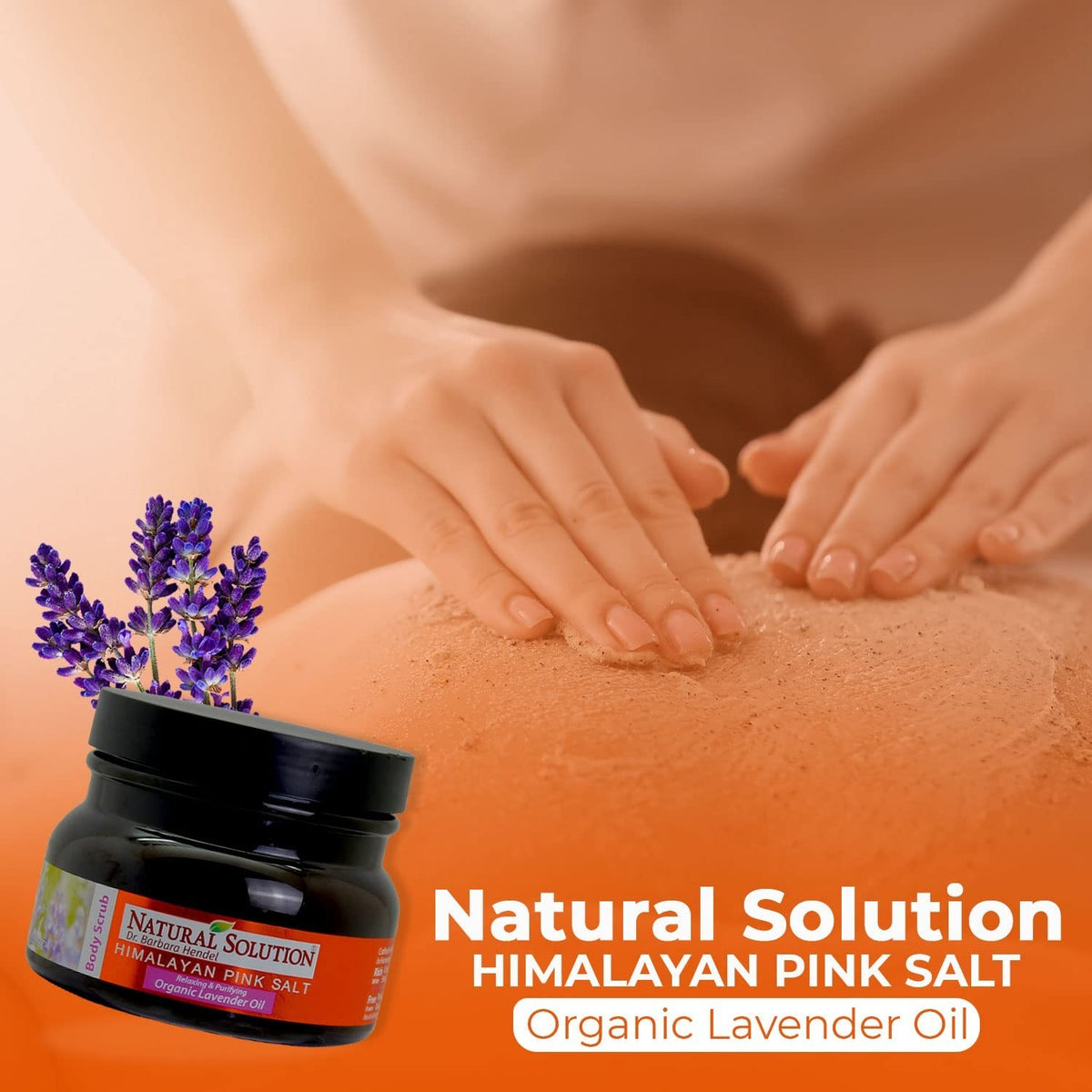 Himalayan Salt Body Scrub with Organic Lavender Oil, Relaxing &