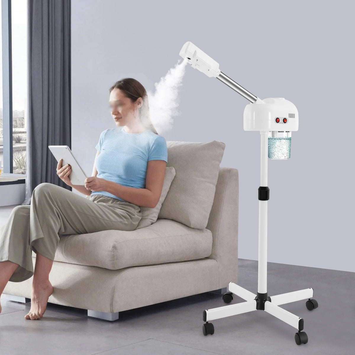 Facial Steamer with Ozone & Nano Ions - Adjustable 800W