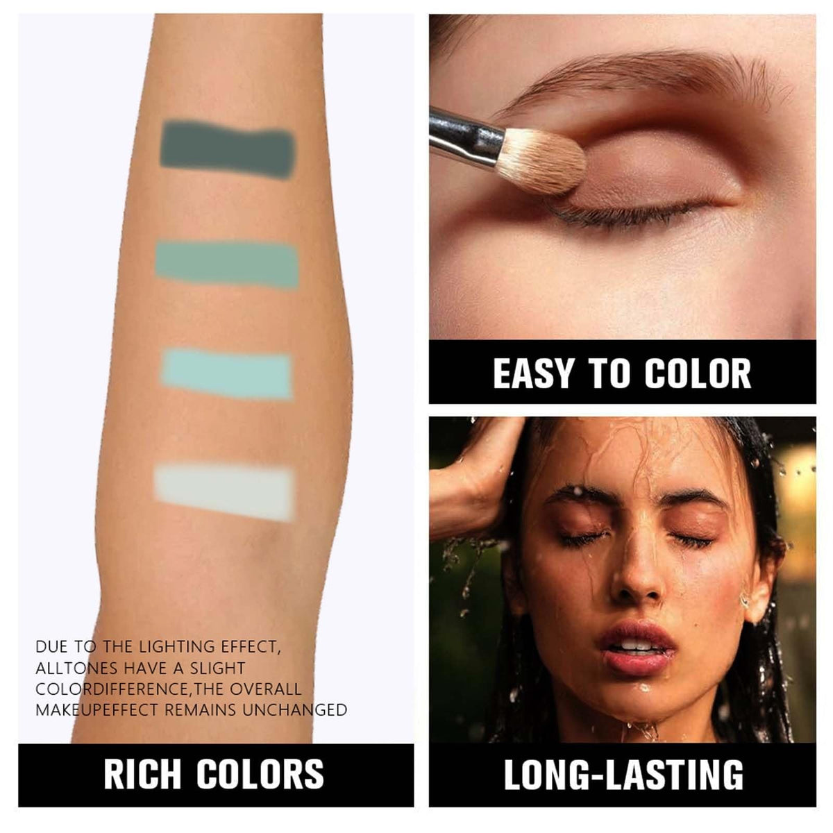 Green Eyeshadow Palette - Long-Lasting, Waterproof, Travel-Friendly