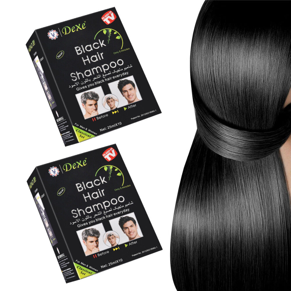 Black Hair Dye Shampoo for Gray Hair – 30 Pack
