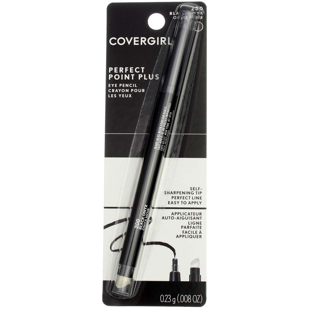 Water-Resistant Black Eyeliner Pencil - Precise & Smudgable, 0.008 oz