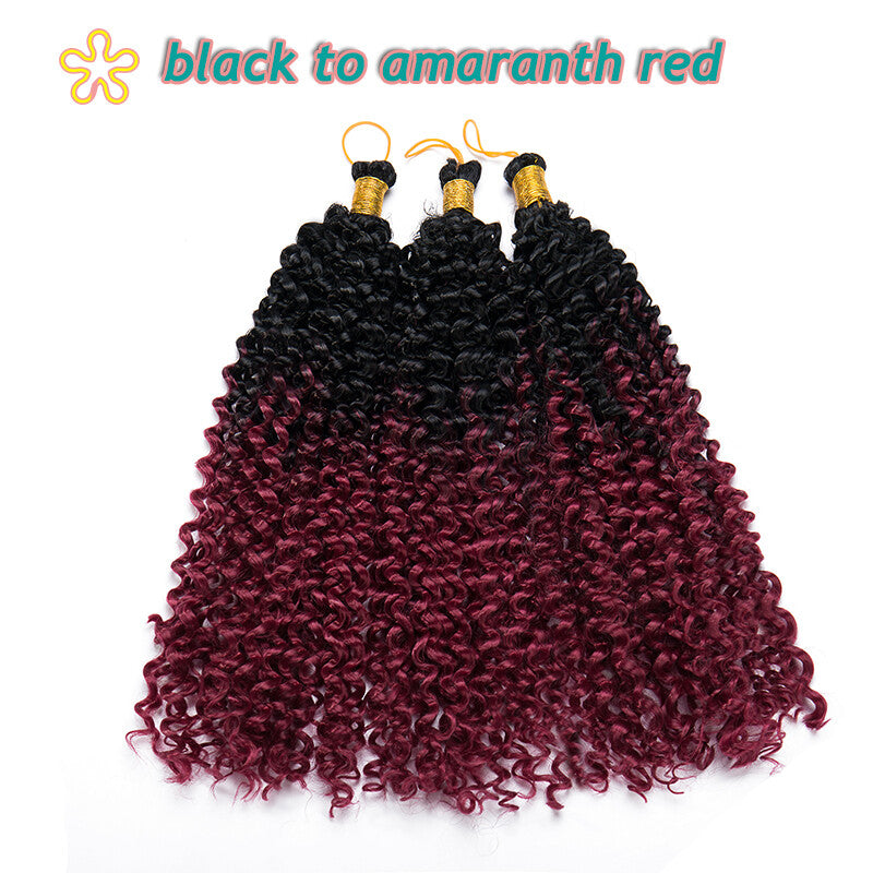 14-Inch Water Wave Crochet Hair Extensions - Afro Curly, Bouncy & Soft