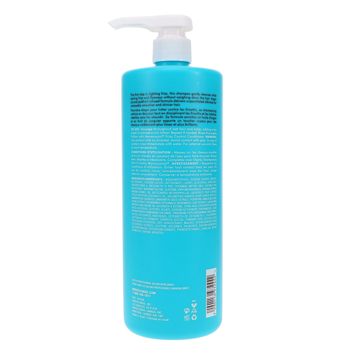 Moroccanoil Frizz Control Shampoo 33.8 oz - Smoothing, Hydrating Hair Care