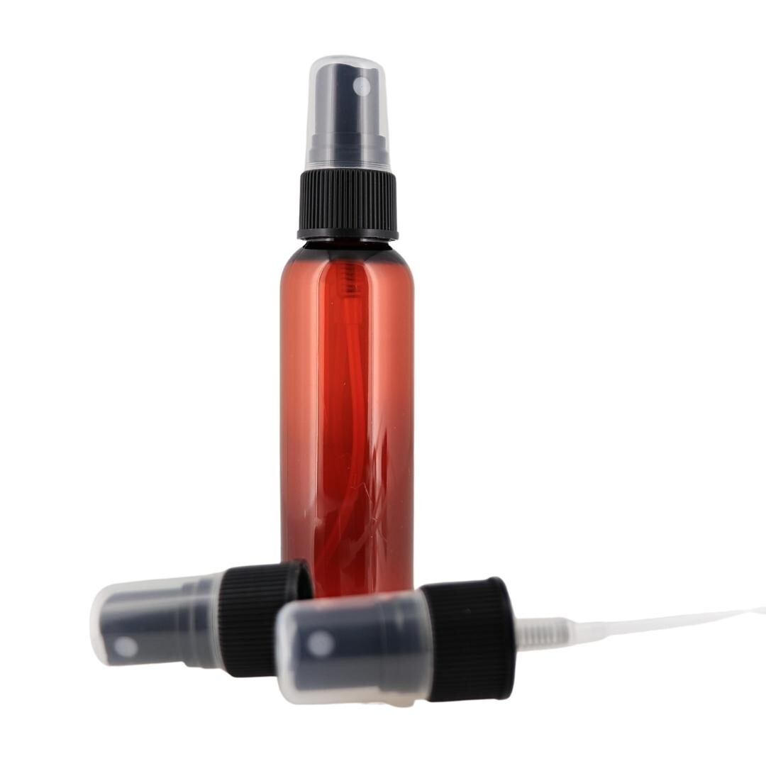 Black Fine Mist Sprayer Caps 20/410 with 4.25" Dip Tube - Bag of 12