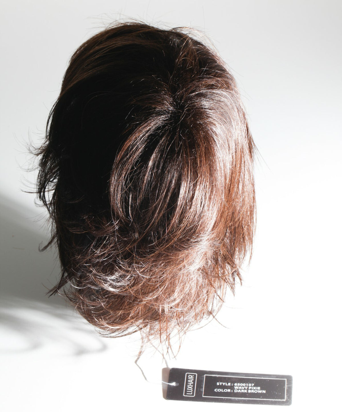 Wavy Pixie Dark Brown Synthetic Wig for Women - Adjustable & Breathable Fit