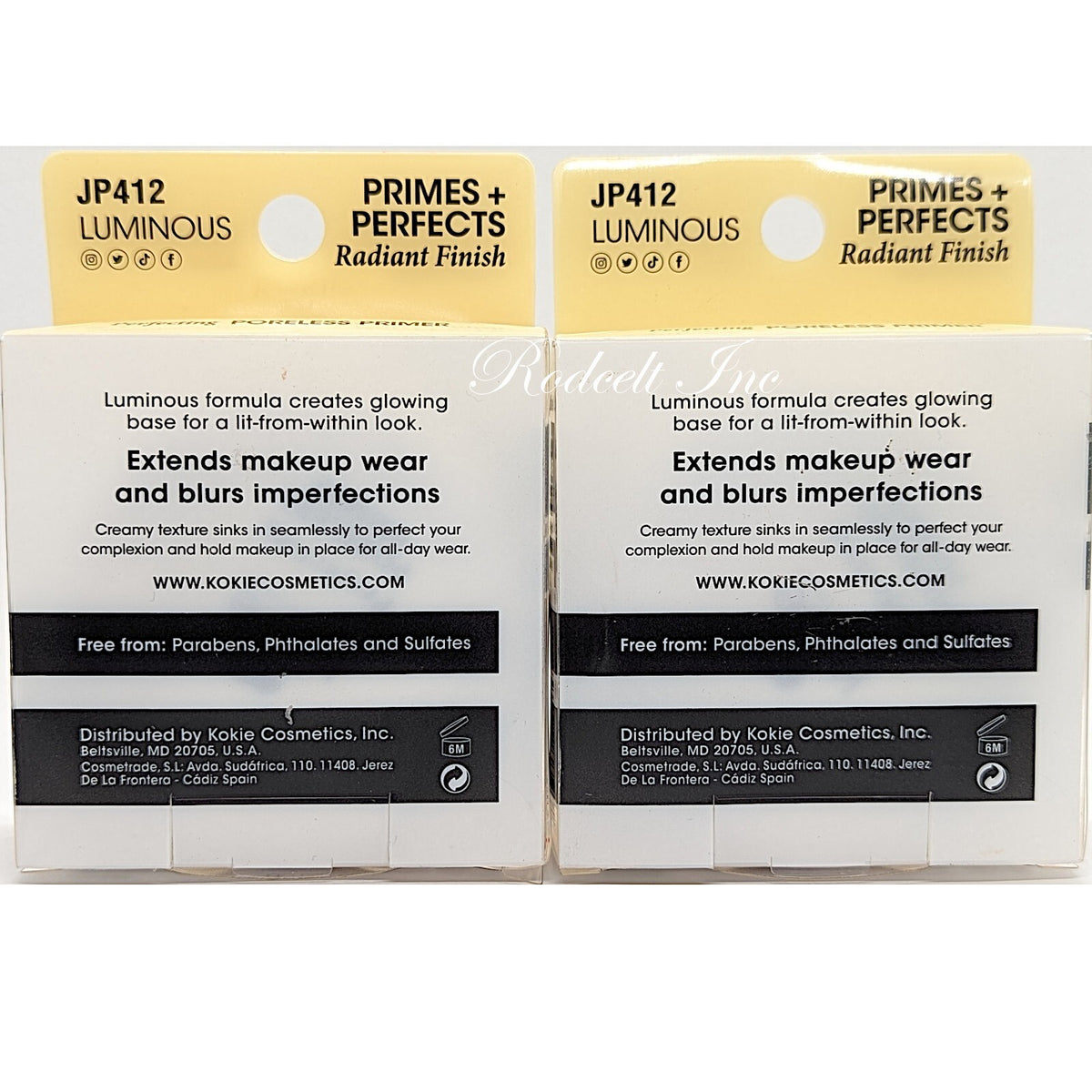 Kokie Perfecting Poreless Primer & Radiant Booster Set - Luminous Face Makeup
