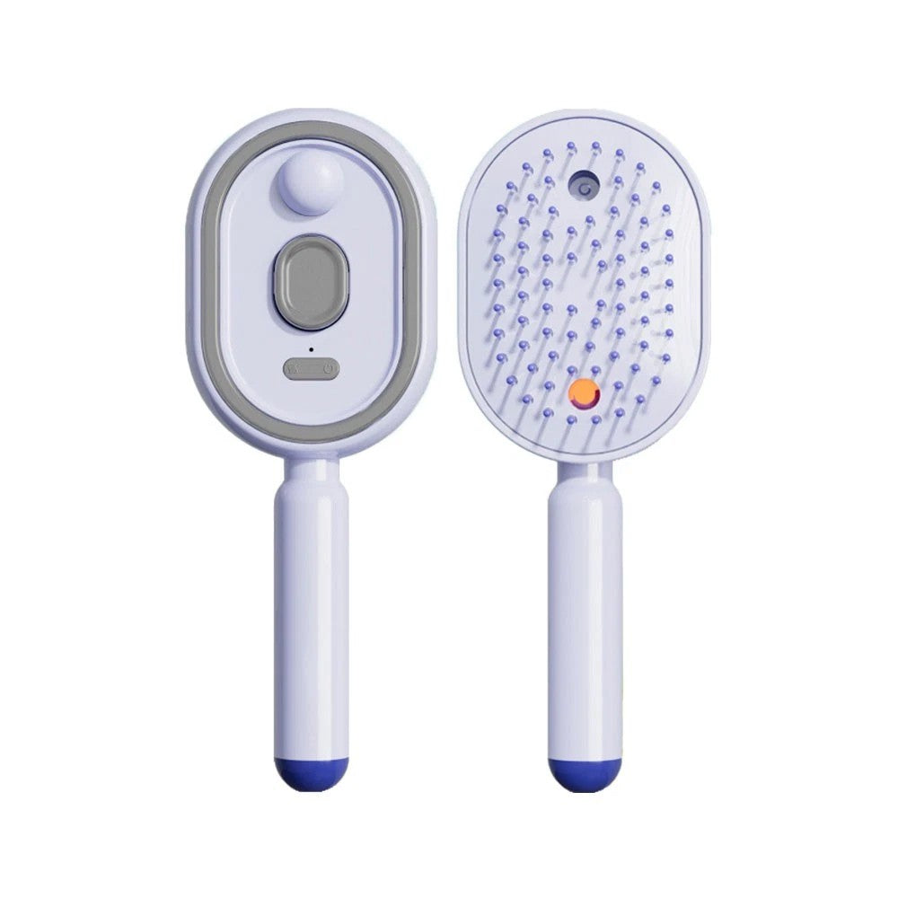 Electric Spray Hair Comb with Red Light & Nano Mist, Self-Cleaning, Portable Purple