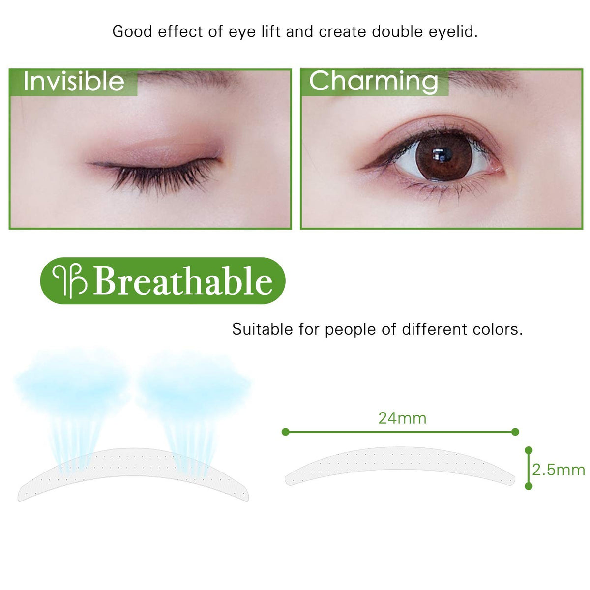 Invisible Single Side Eyelid Tape Stickers for Natural Eye Lift - 800 Pcs